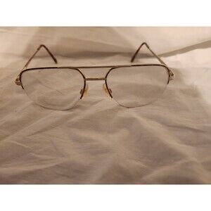 Vintage National by Marcolin WAYNE 623 Gold Aviator Eyeglasses 140mm Italy